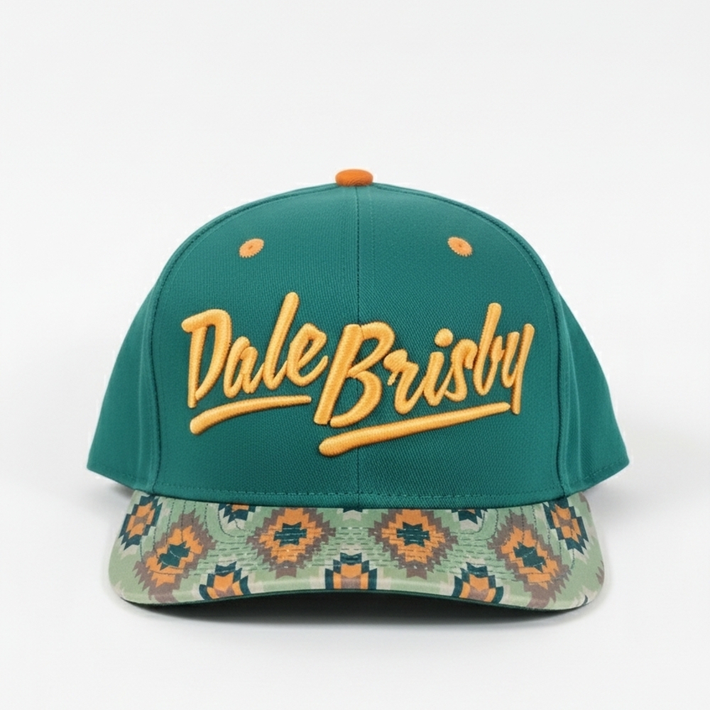 Green and Orange Patterned Hat